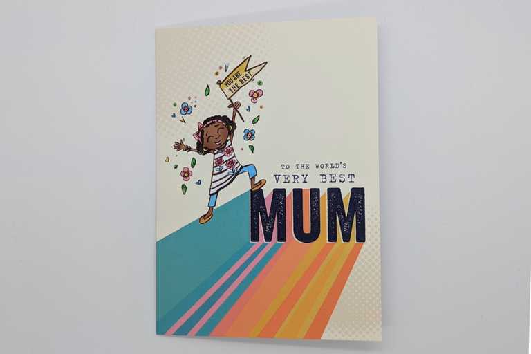 'To the world's very best mum' card