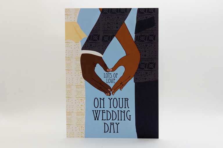 Front of 'On your wedding day' card